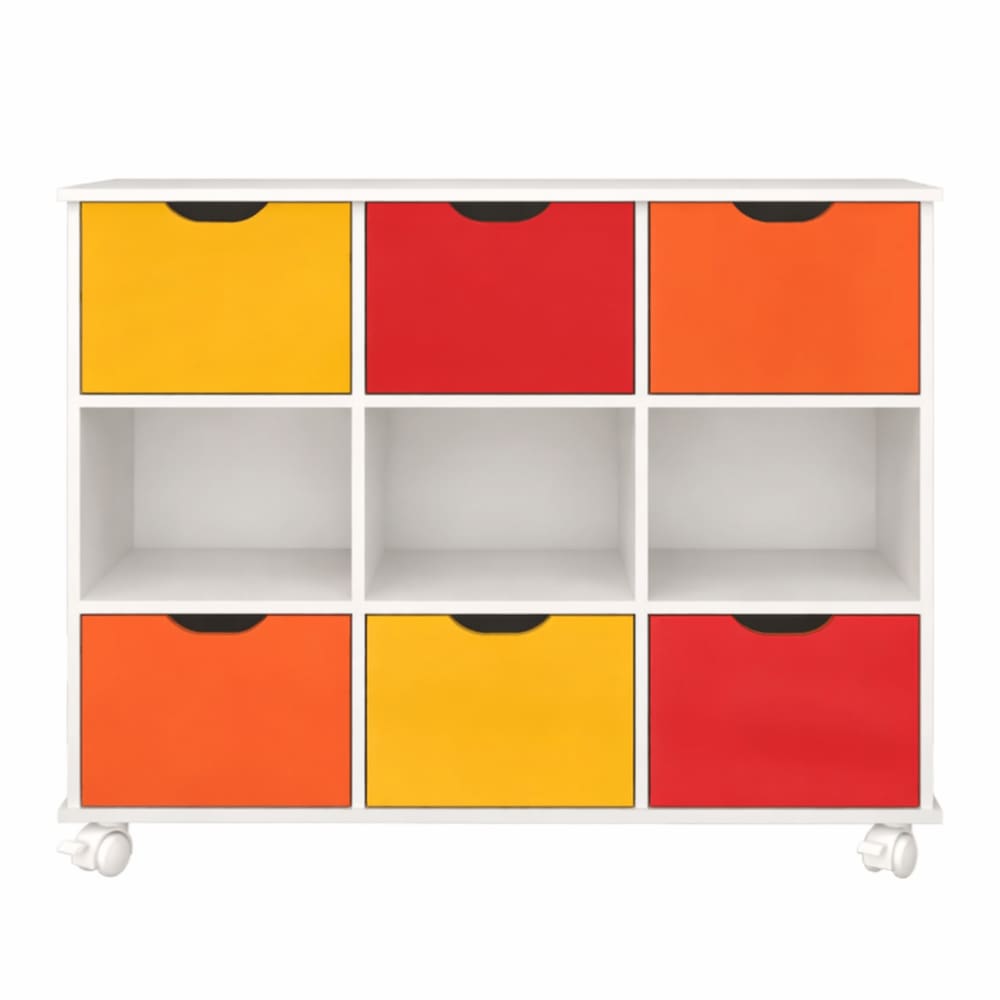 Nicho Organizador Multiuso Infantil Kit 6 Gavetas Liberty Móveis Com Rodizios