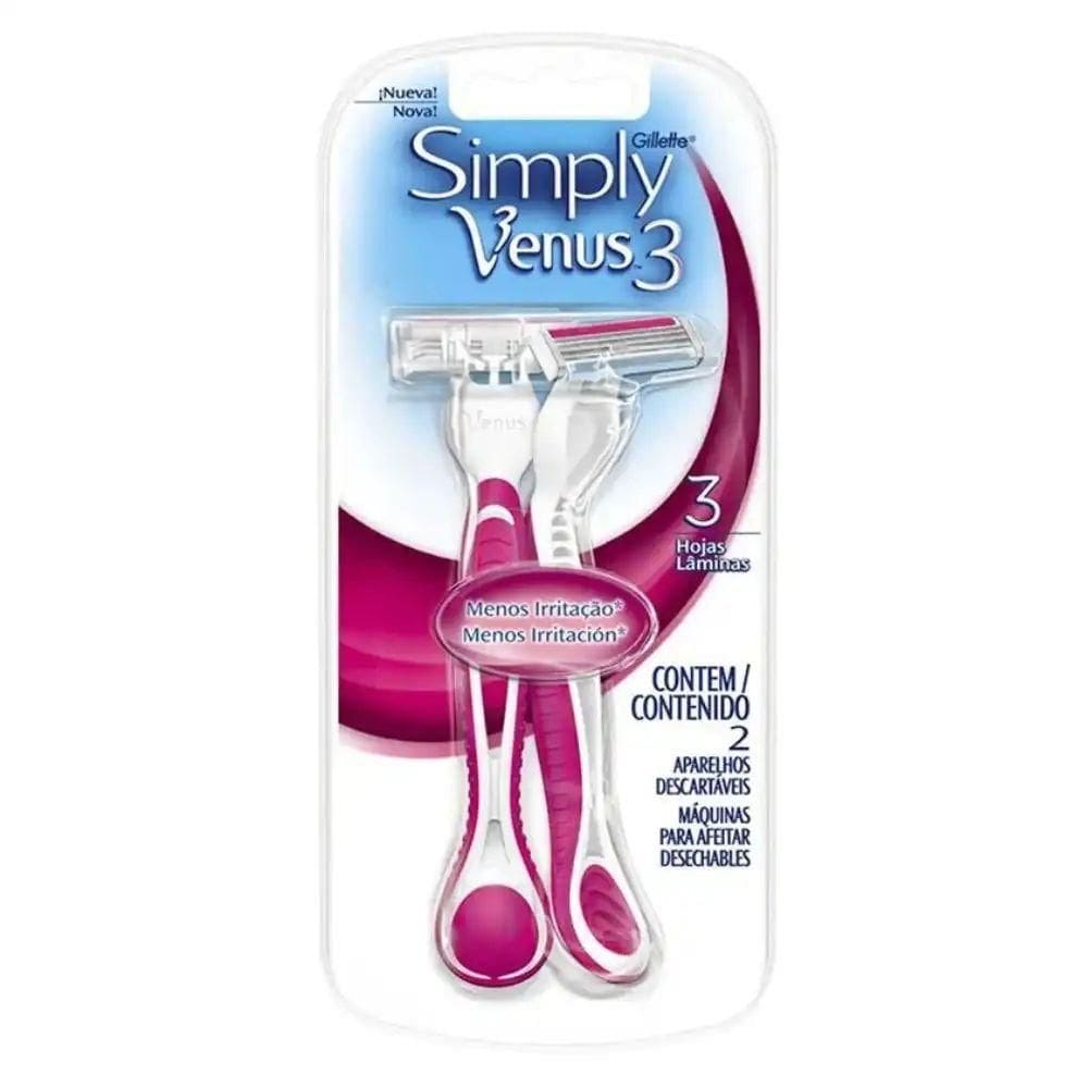 Aparelho De Barbear 3 Lâminas Simply Venus