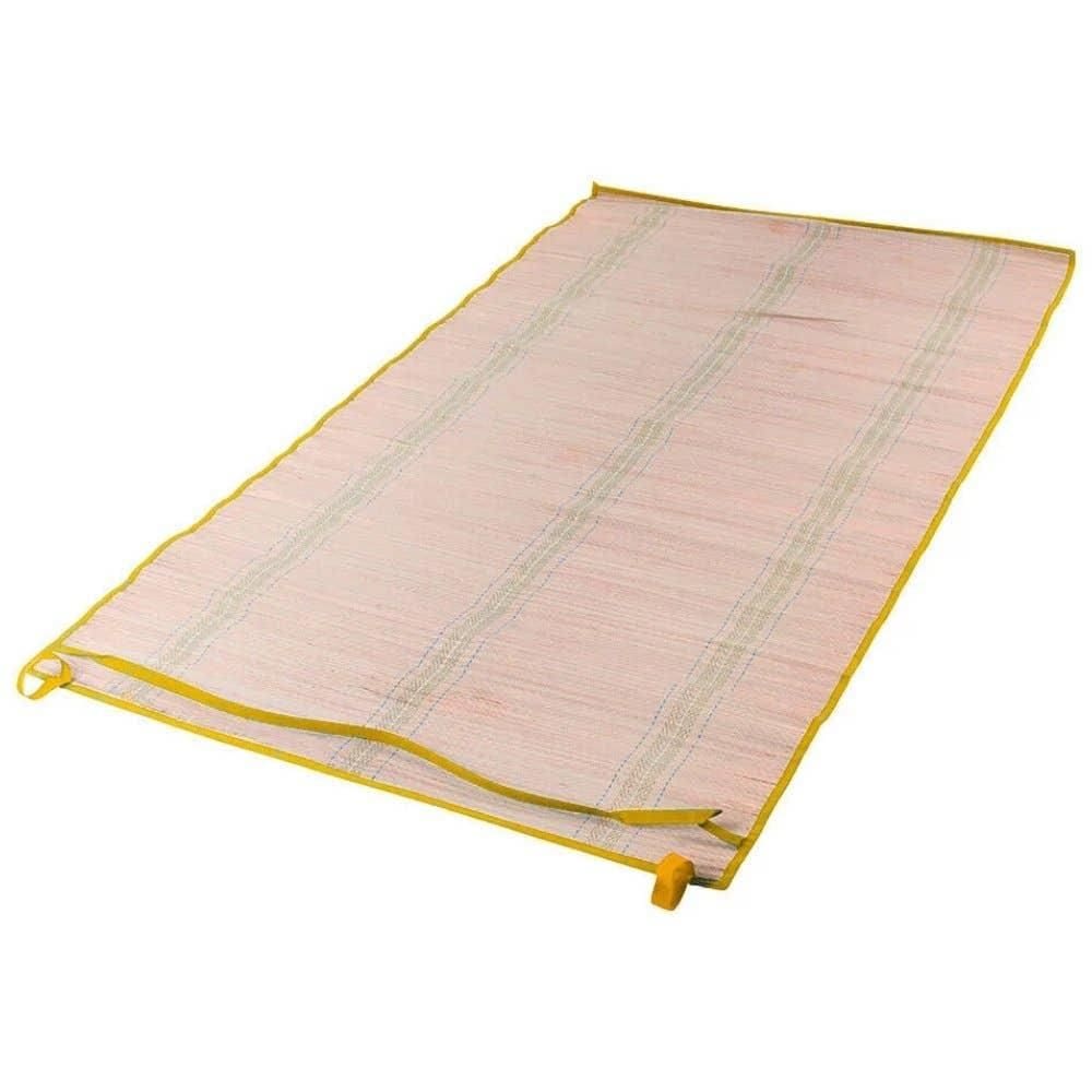 Esteira de Praia em Palha com Alça 60 por 180cm Amarela BEL