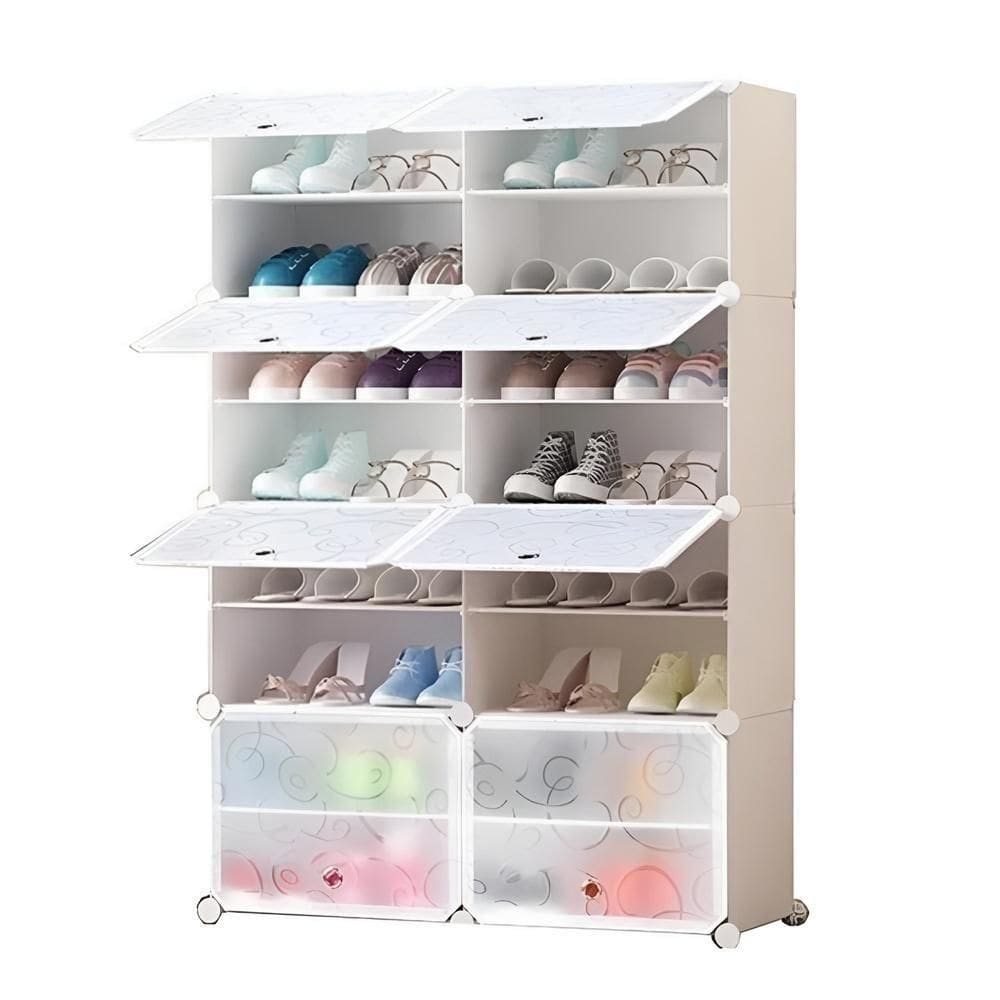 Armário Modular Organizador Duplo Sapatos Roupas Brinquedos 32 Pares