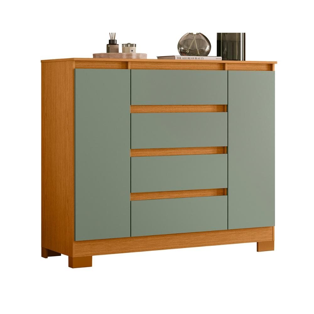 Comoda Sapateira Atena Com 4 Gavetas e 2 Portas