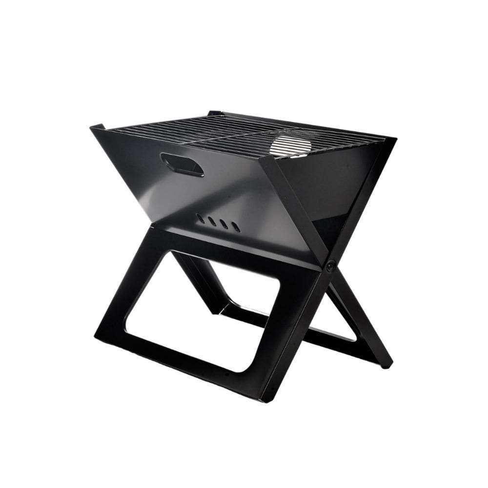 Churrasqueira De Aço Dobrável Portátil Á Carvão
