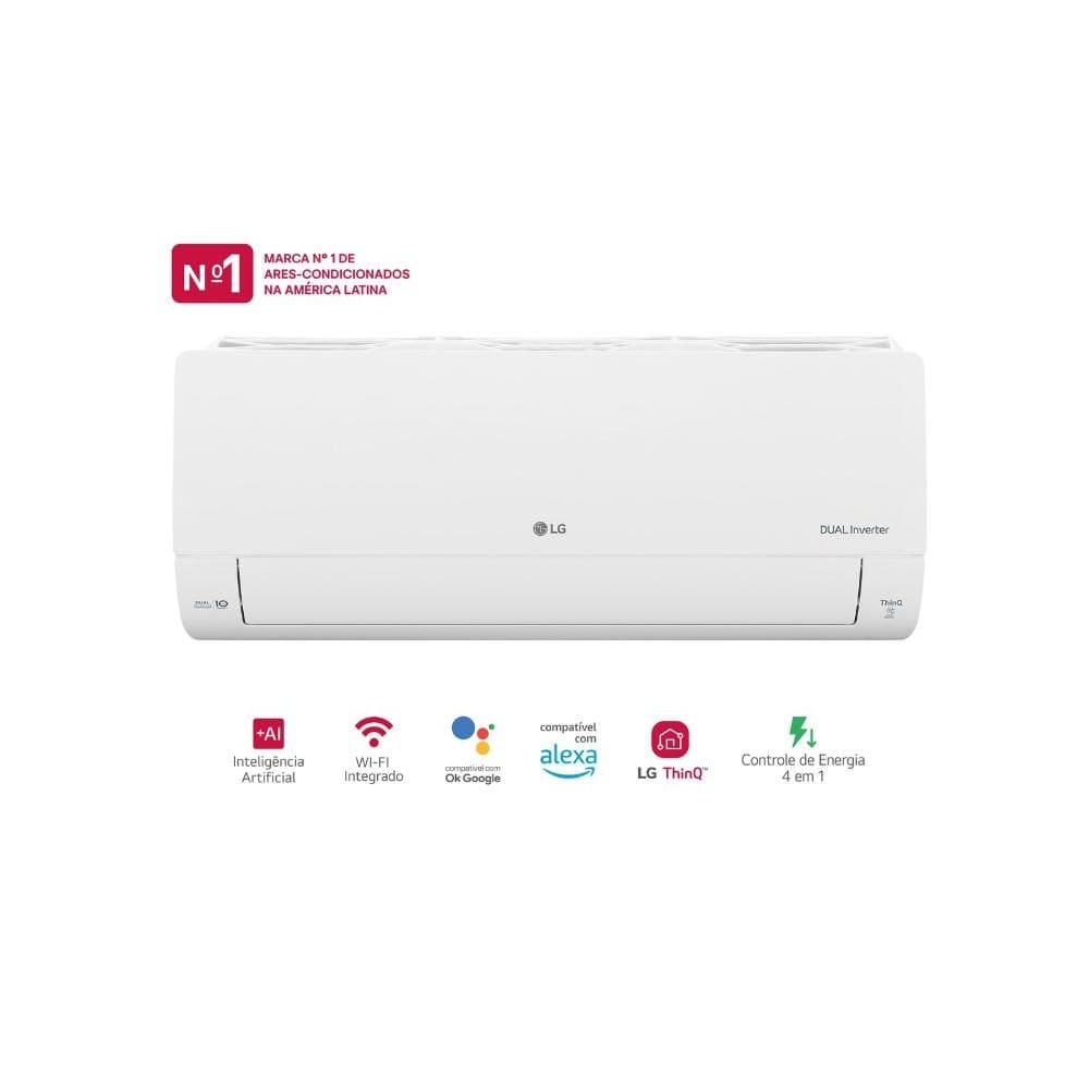 Ar-Condicionado LG Dual Inverter AI Voice 12.000 BTU Quente/Frio 220V