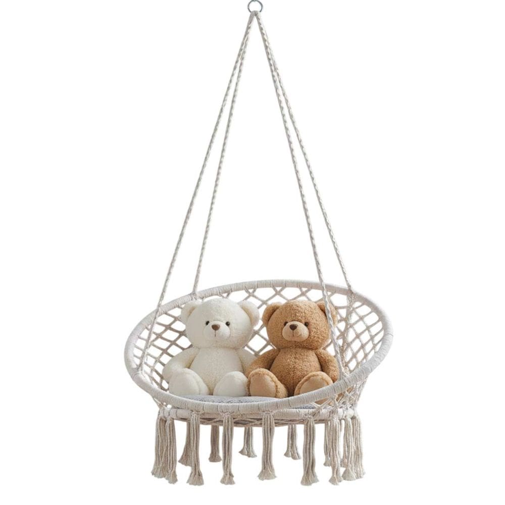 Cadeira Rede Suspensa Balanço Trançada Decoraçao Casa Jardim Varanda Sacada Leitura Descanso Lazer