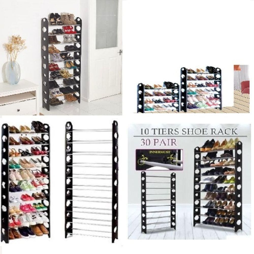 Sapateira 30 Pares Organizador Modular 10 Prateleiras Para 60 Sapatos