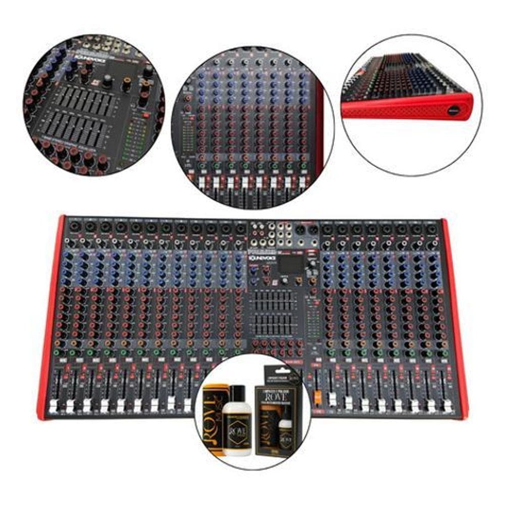 Kit Mesa Analogica 12 Canais Soundvoice Ms12.7 + Polidor