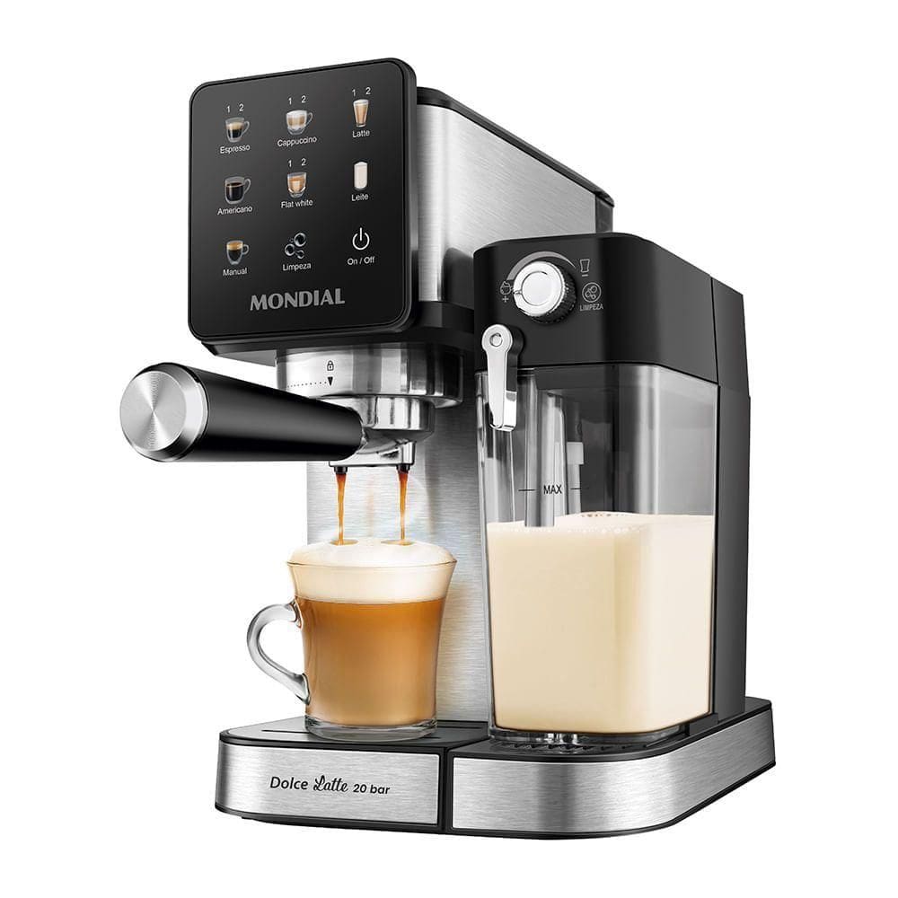 Cafeteira Espresso Automática Dolce Latte 20 Bar Mondial Preto/inox - CCL-01 110V