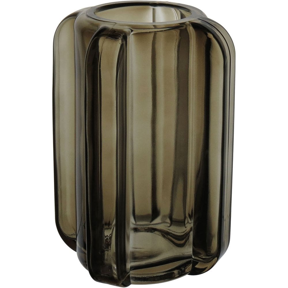 VASO DECORATIVO ENFEITE CASA PLANTA HOME&CO VIDRO 20x11x11cm MARROM