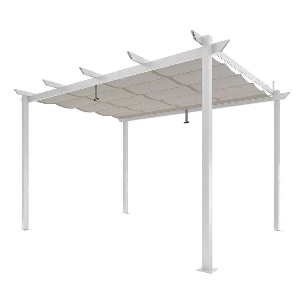 Tenda Pergolado Branco Aluminio E Poliester 4x2,8m - Paris