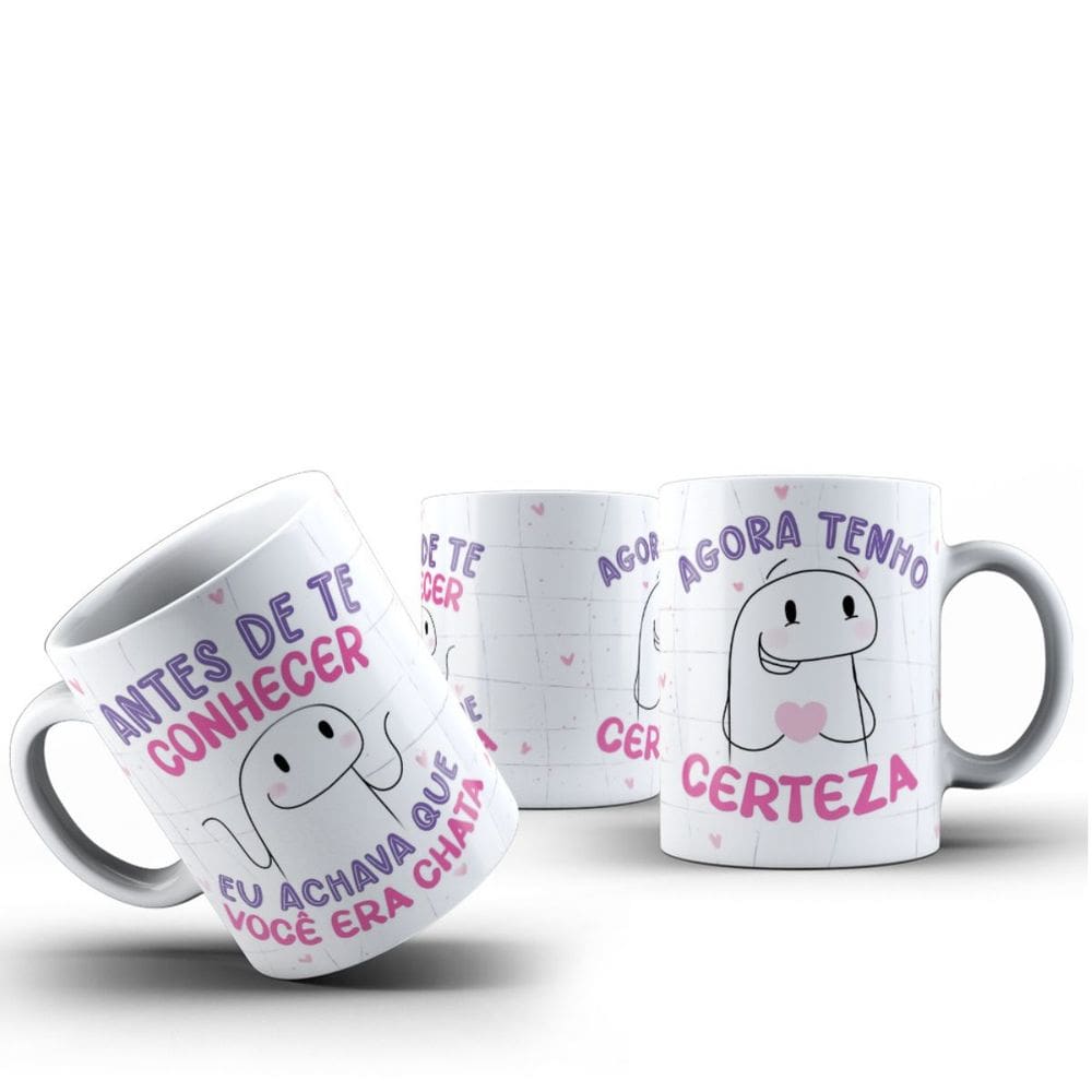 Caneca Flork Antes de te Conhecer Eu Achava que Você Chata