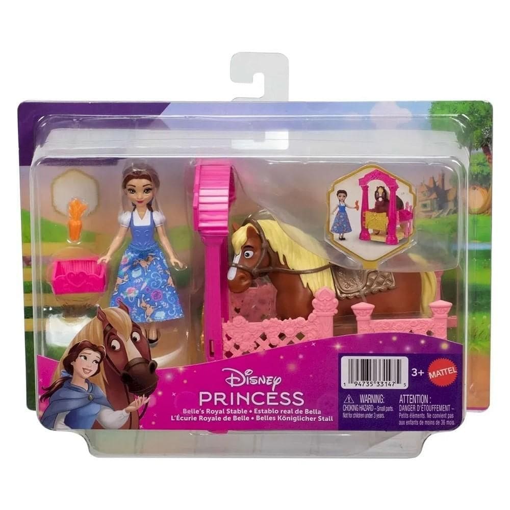Disney Princesas Mini Estábulo Real Bela Empilhável - Mattel