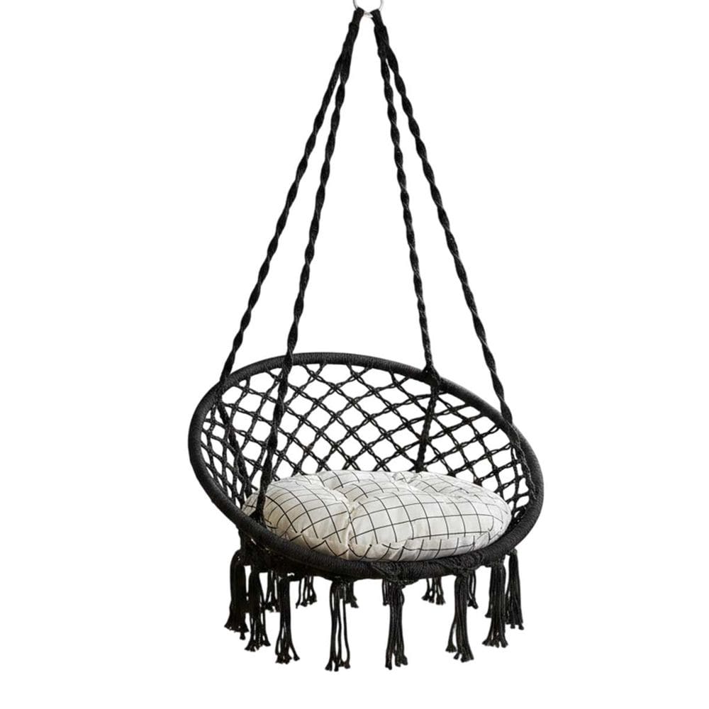 Cadeira Rede Balanço Almofada Confortavel Teto Varanda Decoraçao Sacada Area Lazer