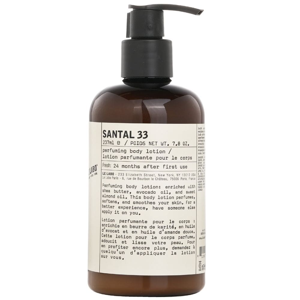 Loção corporal Le Labo Santal 33 237mL com manteiga de karité e óleos