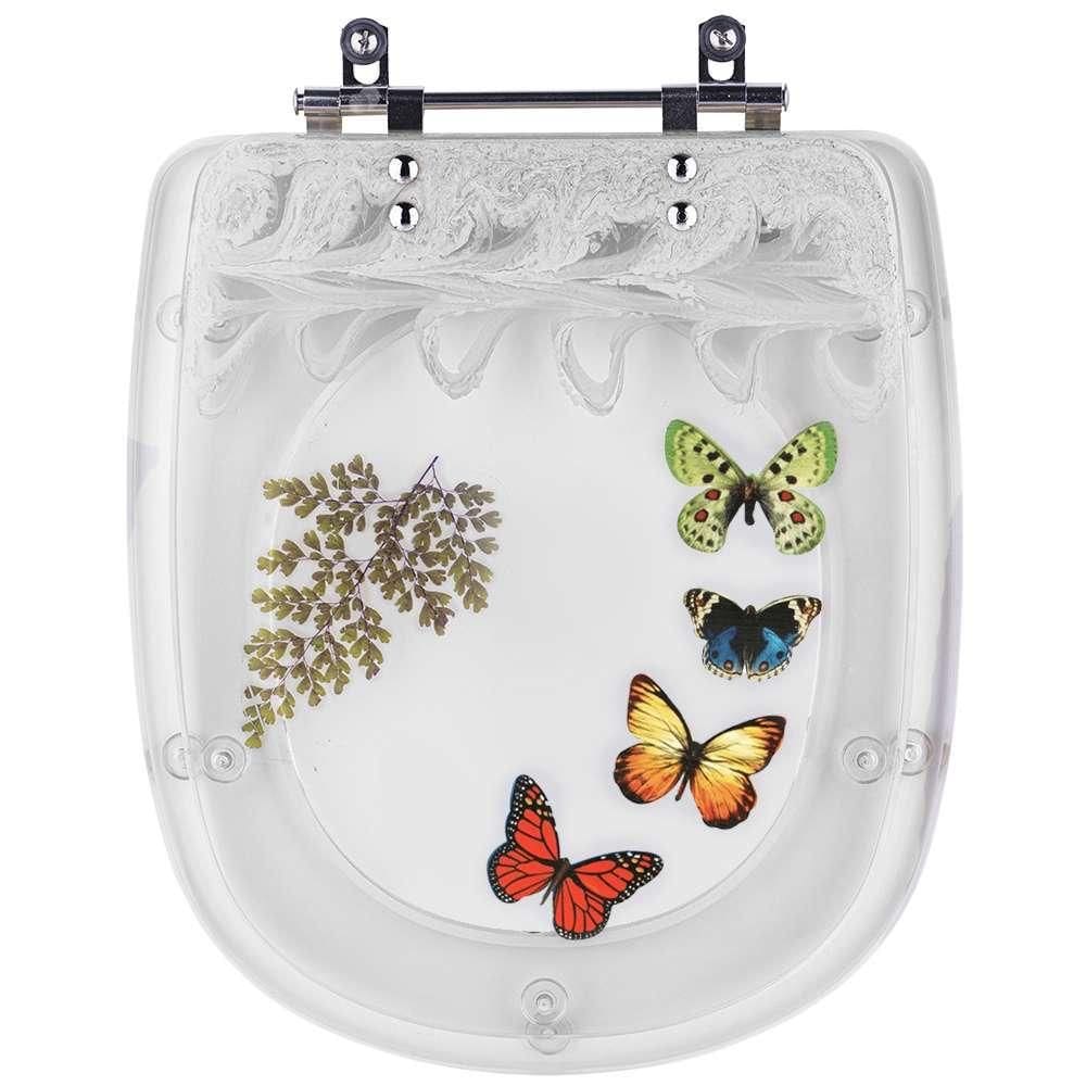 Acento Sanitário Acrílico Decorado Paris Transparente para bacia Ideal Standard