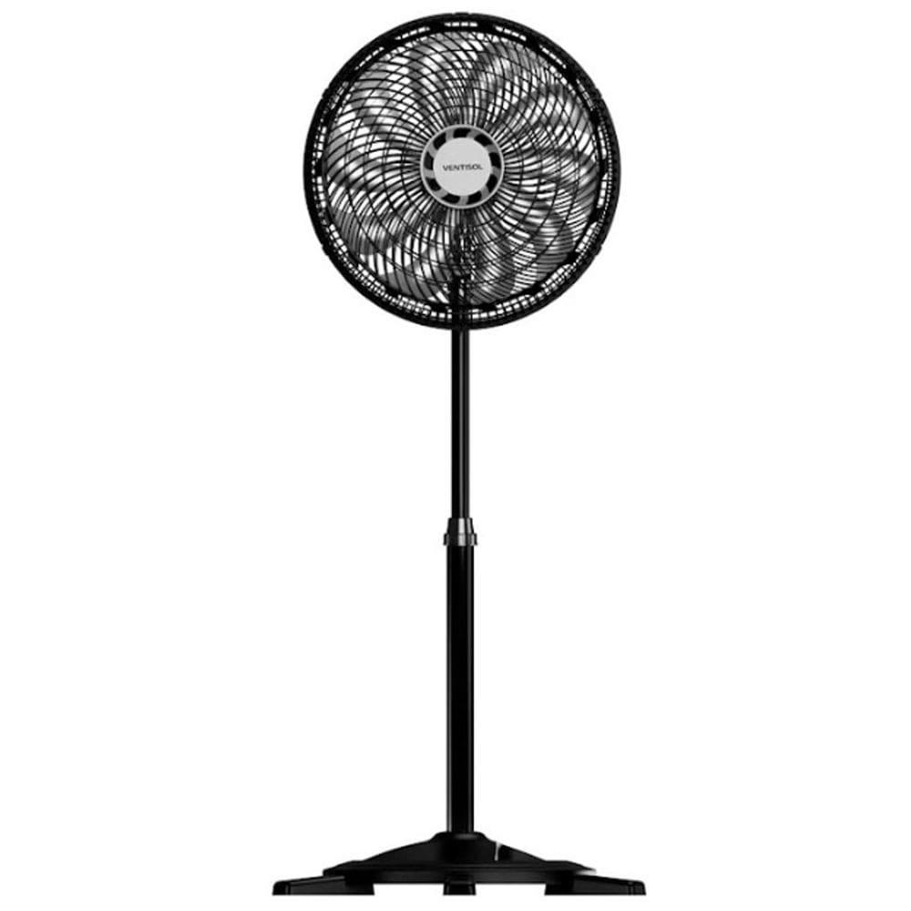 Ventilador de Coluna 40 Cm Turbo 10 Pás 150W Oscilante 3 Velocidades 220V Preto Ventisol 19190