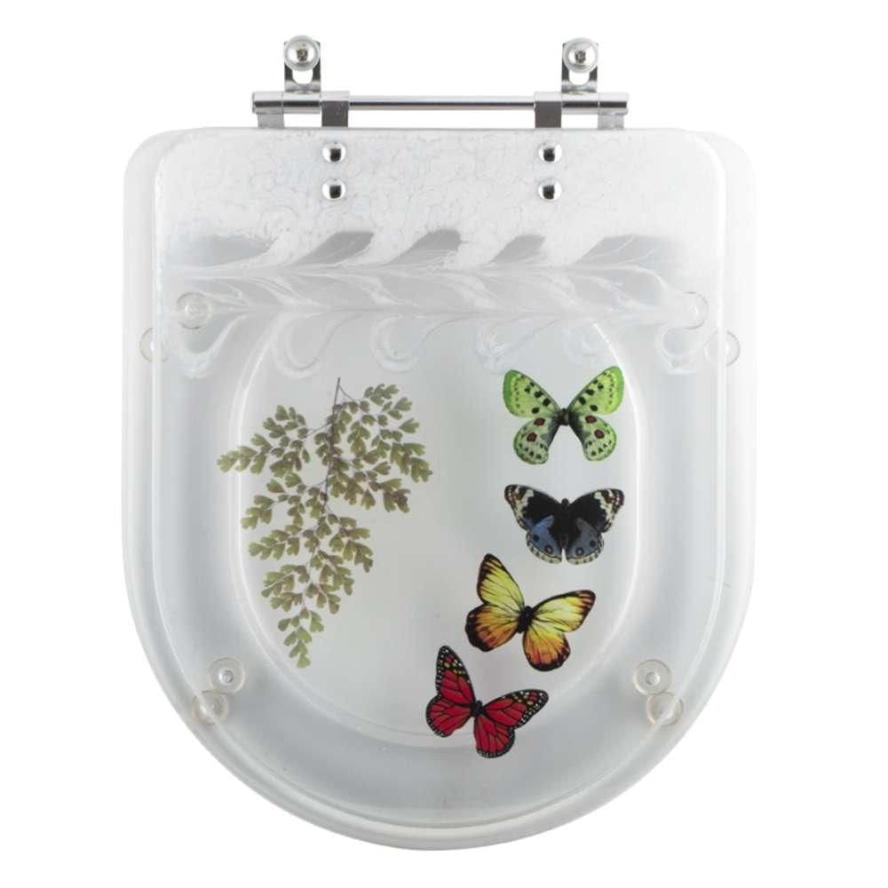 Acento Sanitário Acrílico Decorado Nexo Transparente para bacia Roca