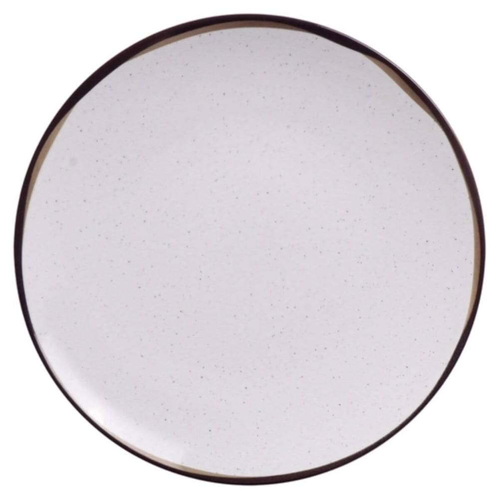 Jogo 12 Pratos Sobremesa 19cm em Porcelana Tramontina Canyon Cozinha Servir Doces Mesa Posta