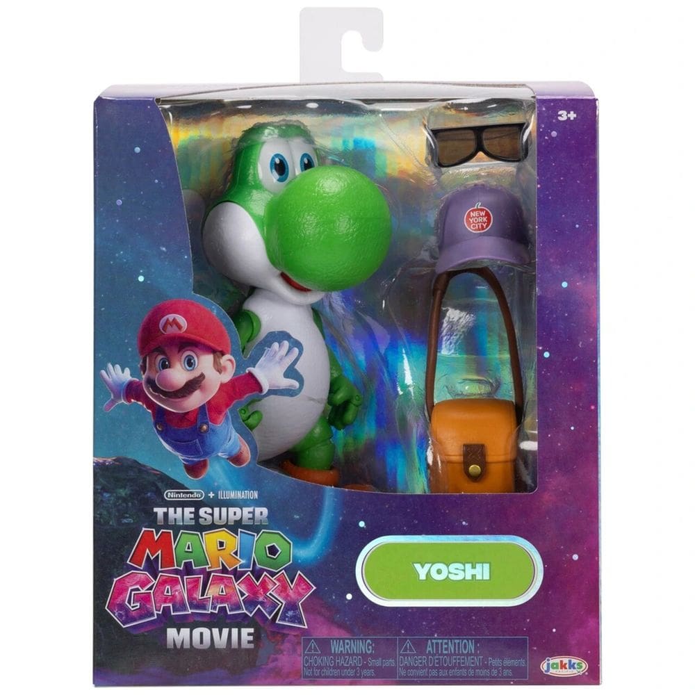 Boneco Articulado Yoshi 12cm Filme Super Mario Galaxy - Sunny 5101