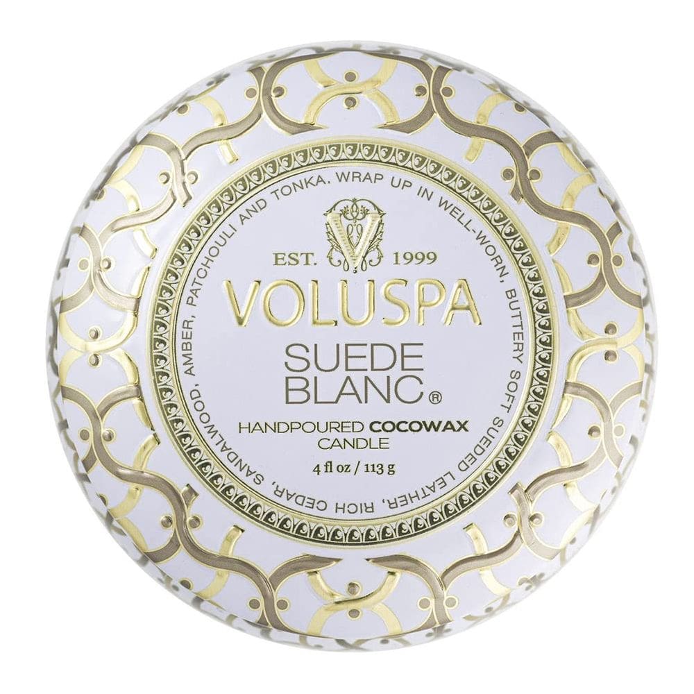 Vela Voluspa Suede Blanc Mini Tin