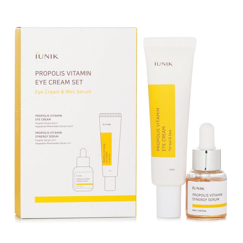 Conjunto de creme para os olhos iUnik Própolis Vitamina com 30 ml de creme e 15 ml de soro
