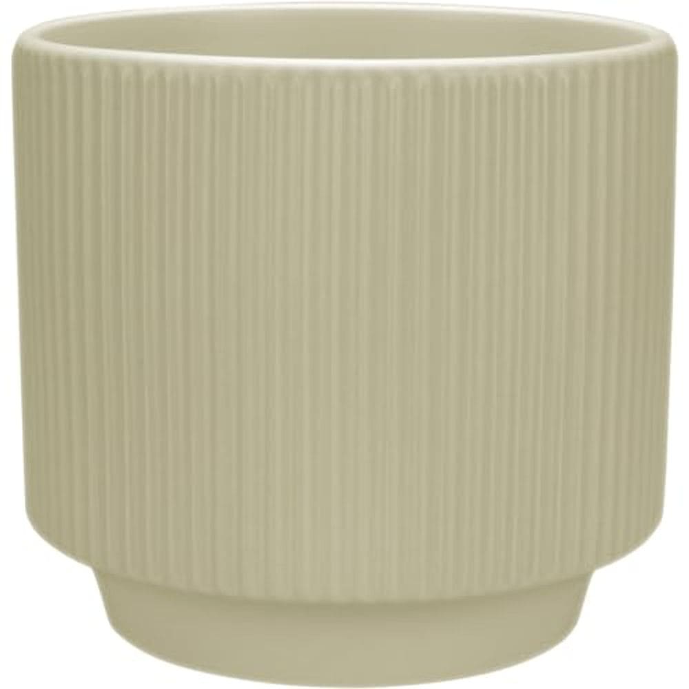 CACHEPÔ REDONDO VASO DECORATIVO PLANTA HOME&CO CERÂMICA 12x13x13cm BEGE
