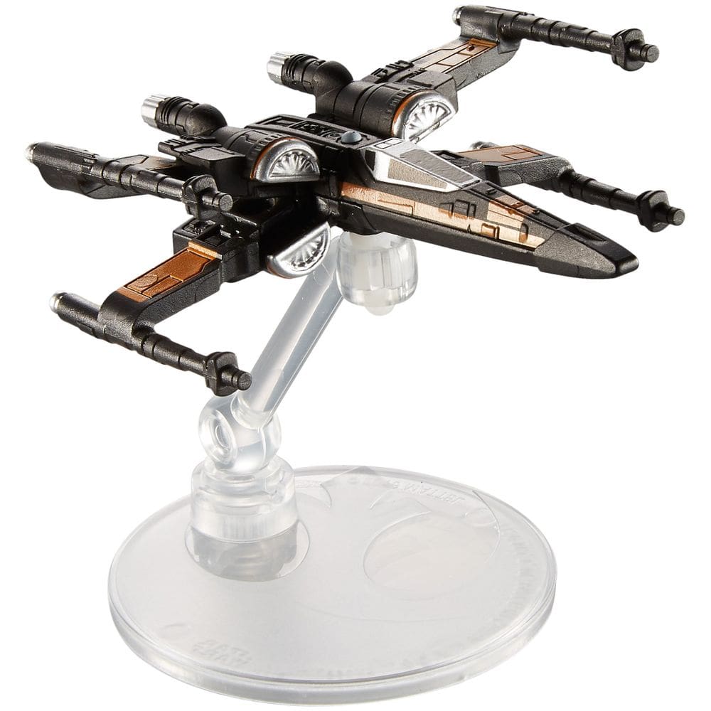 Veículo de combate X-Wing de brinquedo Hot Wheels Star Wars Poe
