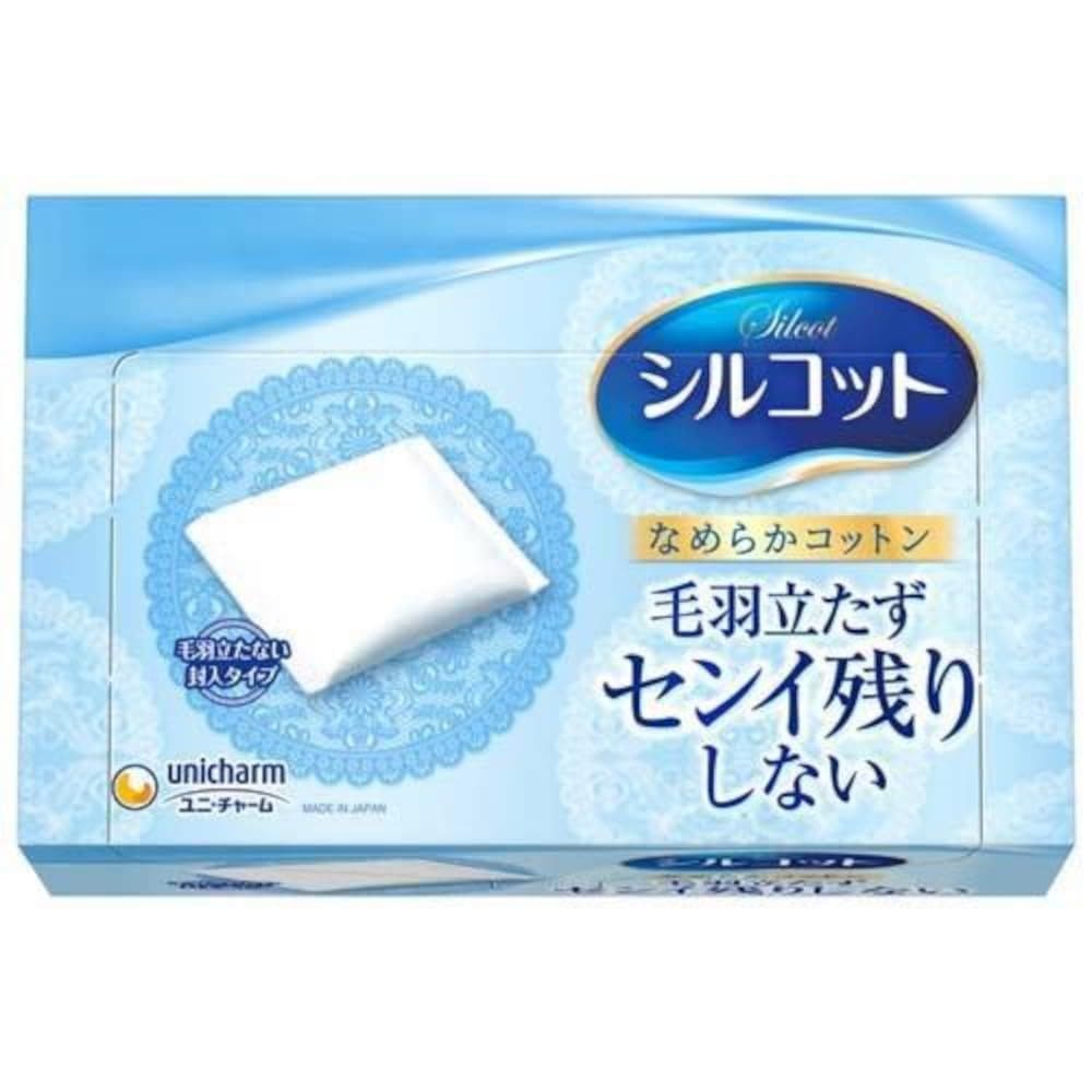 Almofadas de algodão Unicharm Silcot Smooth 82 unidades