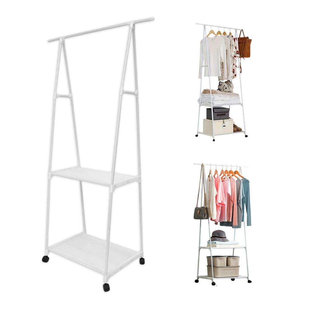 Arara de Roupas Sapateira Cabideiro Closet Prateleira Guarda Roupa Movel Rodas Organizador Aberto Quarto Atelie Kitnet