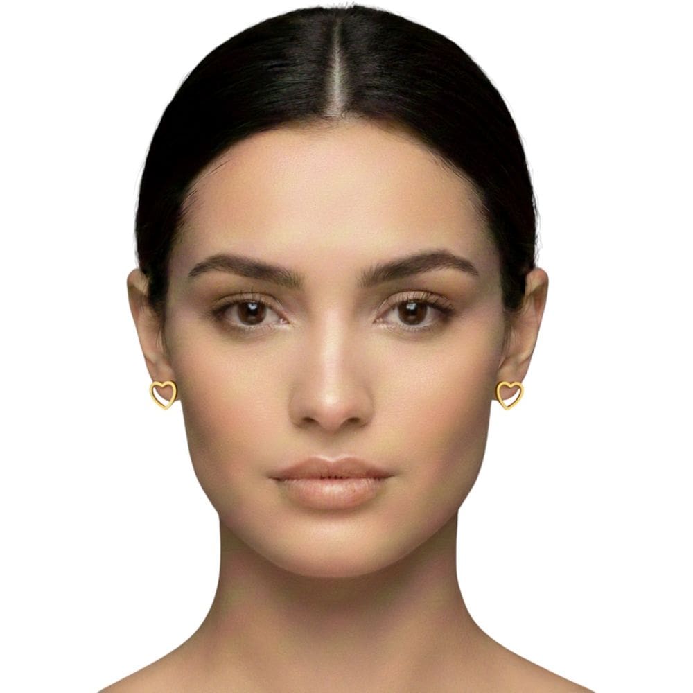 Brinco Feminino Coração Banhado a Ouro Semi Jóia Juliana Prado 39679