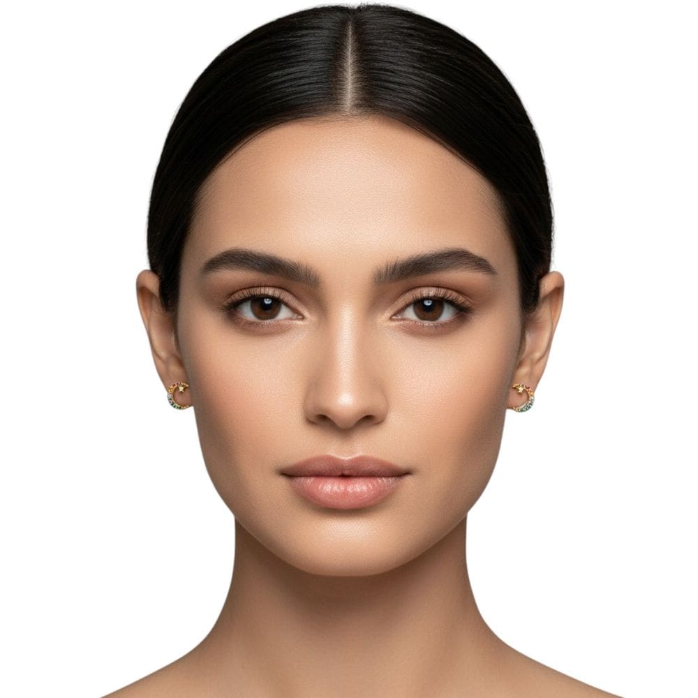 Brinco Feminino Lua Colors Banhado a Ouro Semi Jóia Juliana Prado 38102