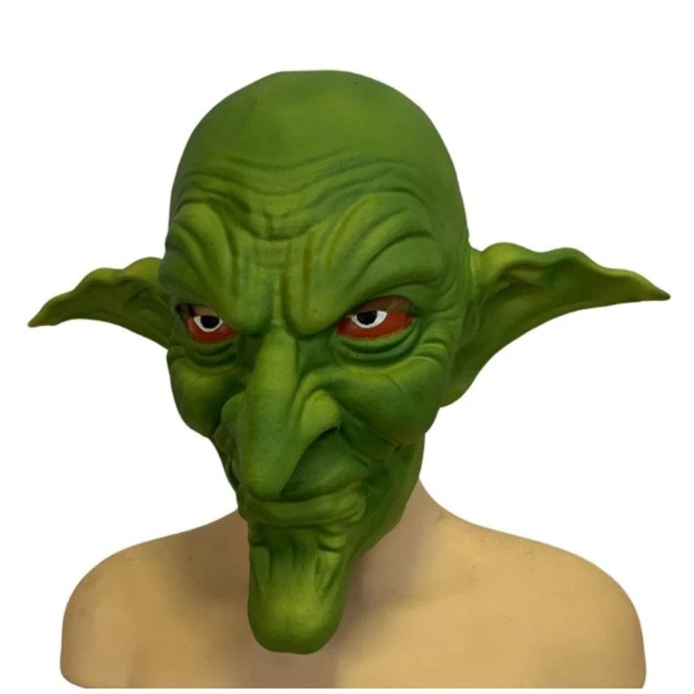 Máscara de terror Scary Green Goblin Latex Full Head para adulto