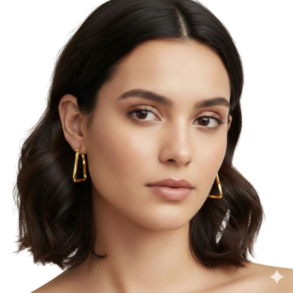 Brinco Feminino Argola  Maria Banhado a Ouro Semi Jóia Juliana Prado 39103