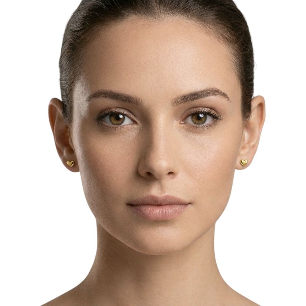 Brinco Feminino Coração Banhado a Ouro Semi Jóia Juliana Prado 39666