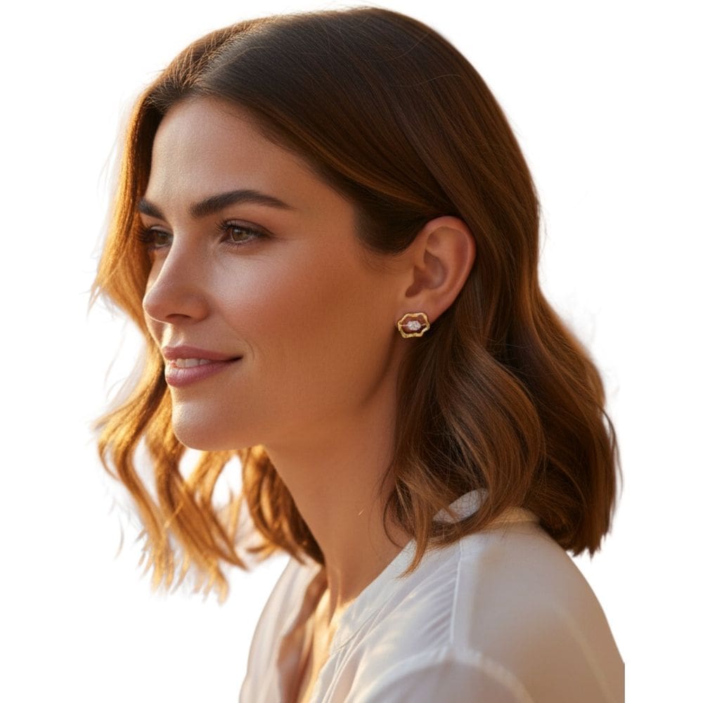Brinco Feminino Luana Banhado em Ouro Semi Jóia Juliana Prado 37891