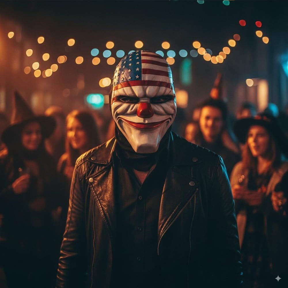 Máscara ChongTian de Resina Payday 2 Dallas Cosplay 33x24x16cm