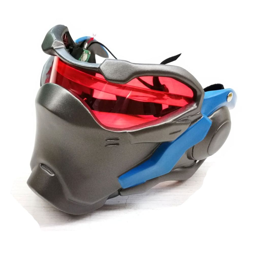 Máscara de Cosplay Soldier 76 Rulercosplay em Resina com LED 20x16,5x6 cm