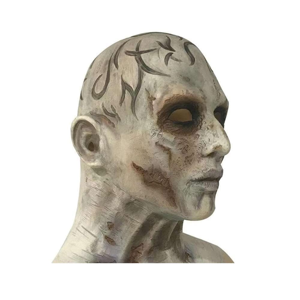 Máscara eLymwoo Bruxa de Manto Vermelho de Látex para Cabeça Inteira