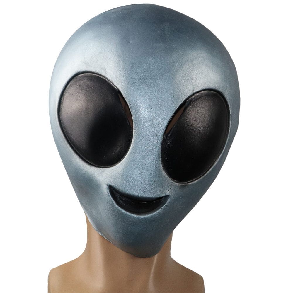 Mask Alien Emoji Latex para Halloween, festas com DJ e cosplay