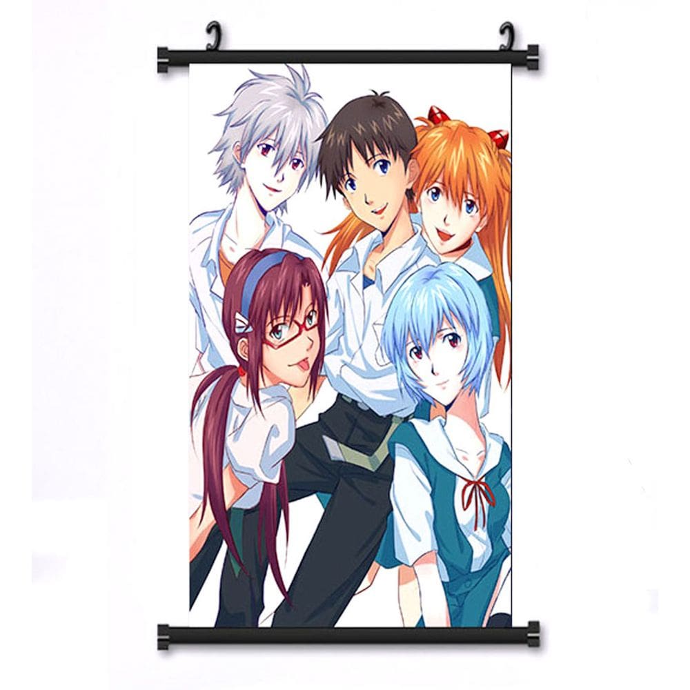 Wall Art Evangelion com Shinji, Asuka, Rei e muito mais