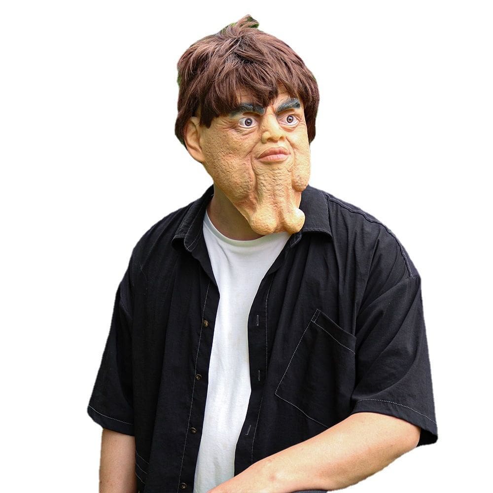 Design engraçado de máscara de queixo duplo para Halloween e festas