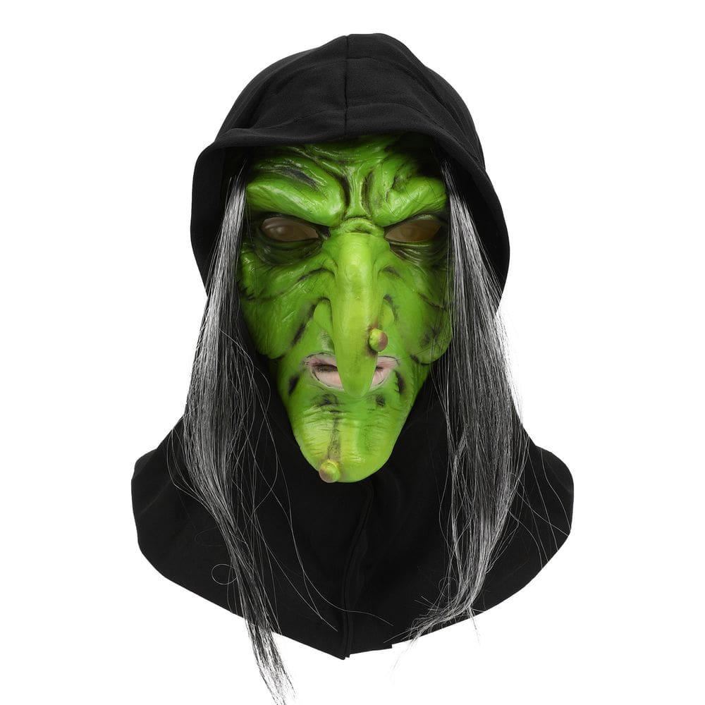 Mask Green Witch para festas de Halloween, cosplay e terror