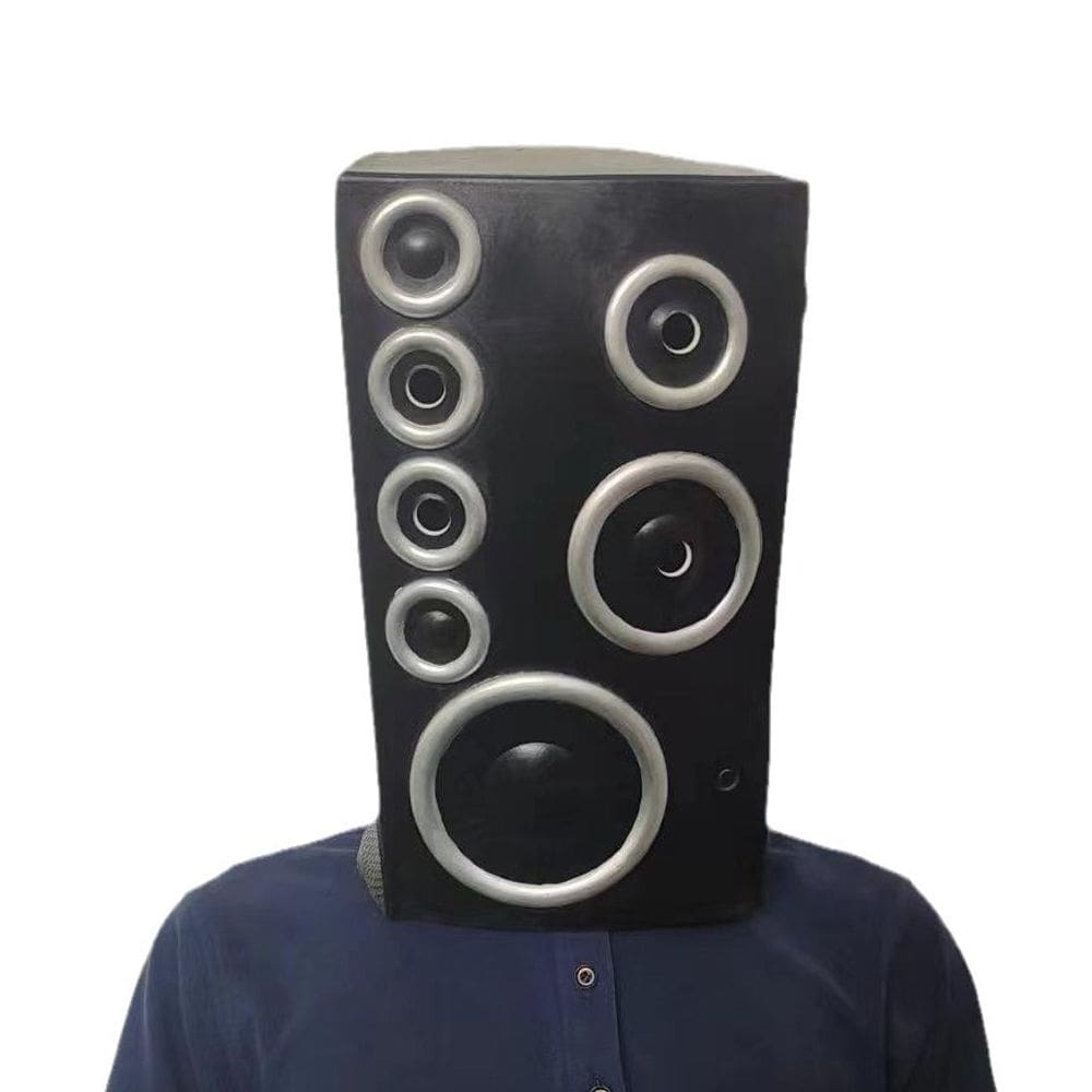 Máscara de cosplay com sistema de som com chifres para Halloween e cosplay