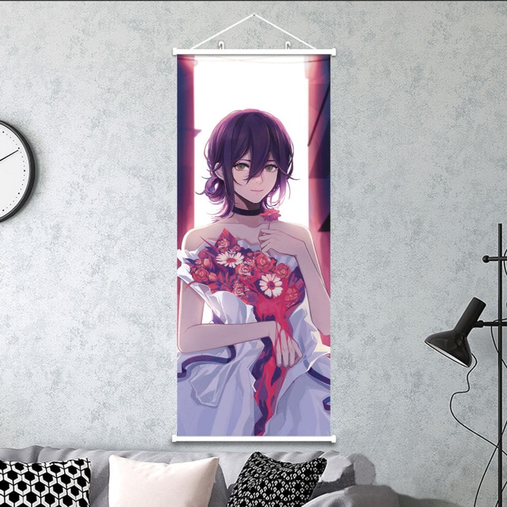 Pintura de parede Picture Chainsaw Man Makima Anime 30x75cm