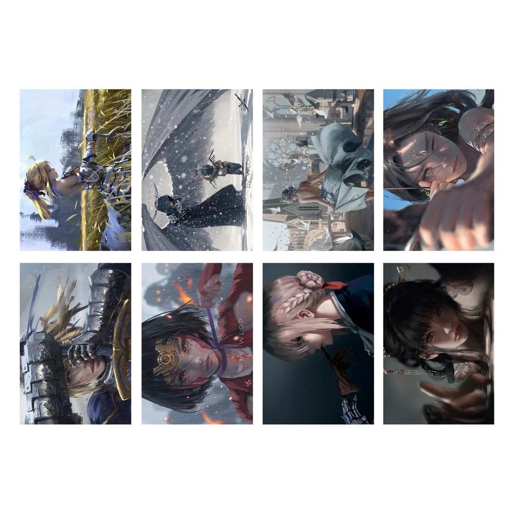 Conjunto de pôsteres Evangelion, Hyouka, Spy x Family 20 x 30 cm (8 unidades)