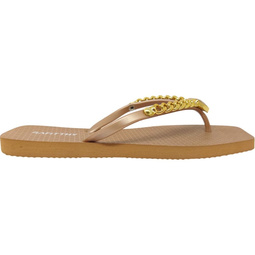 Chinelo Dedo Feminino Casual Dia a Dia Passeio Praia Verão com Corrente e Pedraria Rafitthy 249.15400