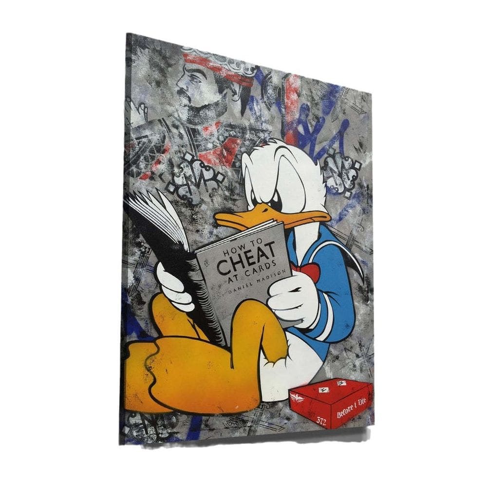 Pintura de parede Pintura de pato lendo imagem de livro 40x60cm