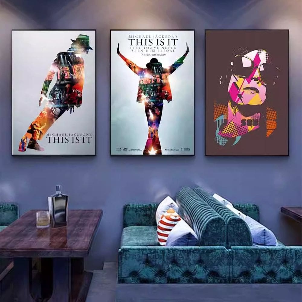 Conjunto de pintura de parede Pop Singer 3 painéis de tecido 35x50cm