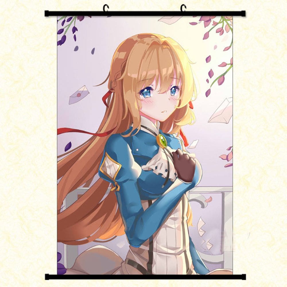 Pôster de arte de parede em tela Violet Evergarden Anime 40x60cm