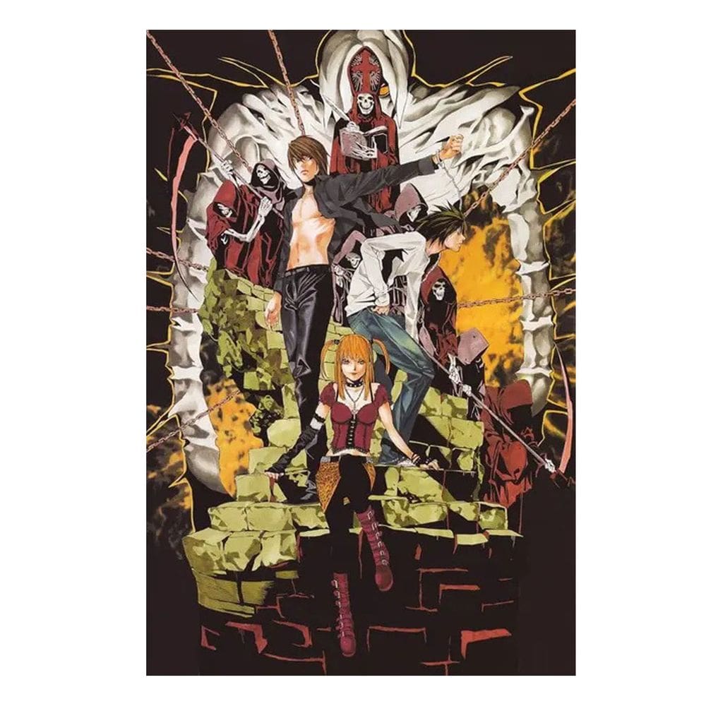 Pôster em tela de anime Death Note, pintura de parede, 40x60cm