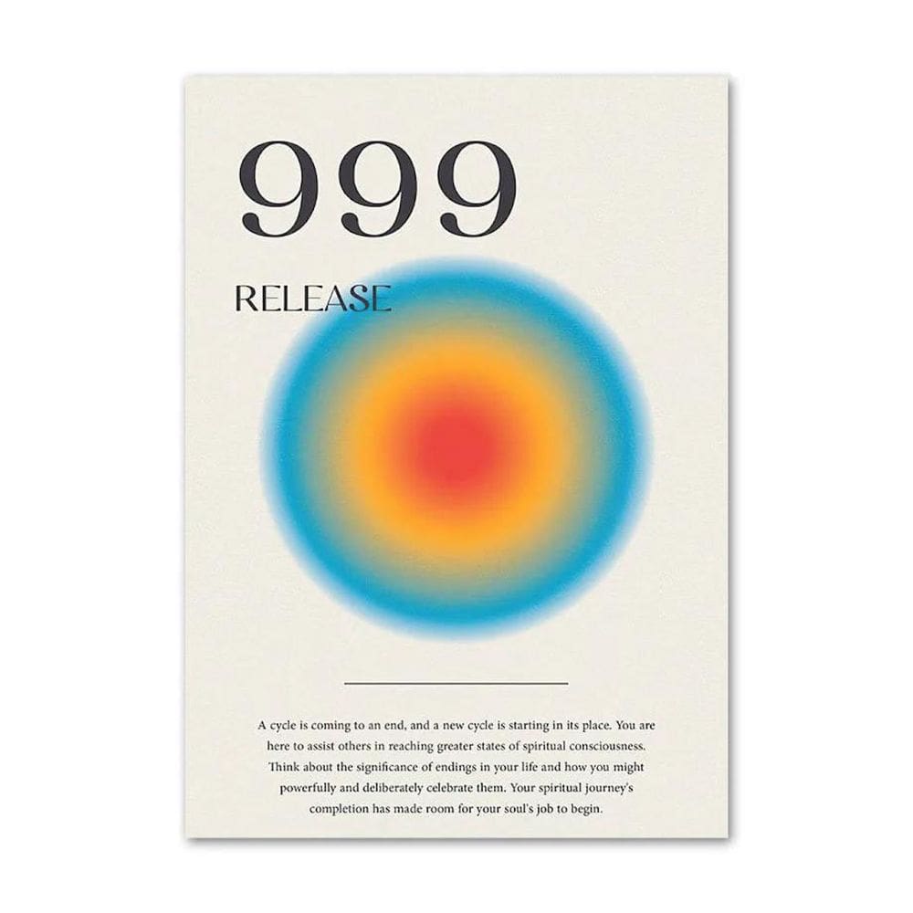 Pintura artística de parede 999 Release Modern Aura 40x60cm em tecido